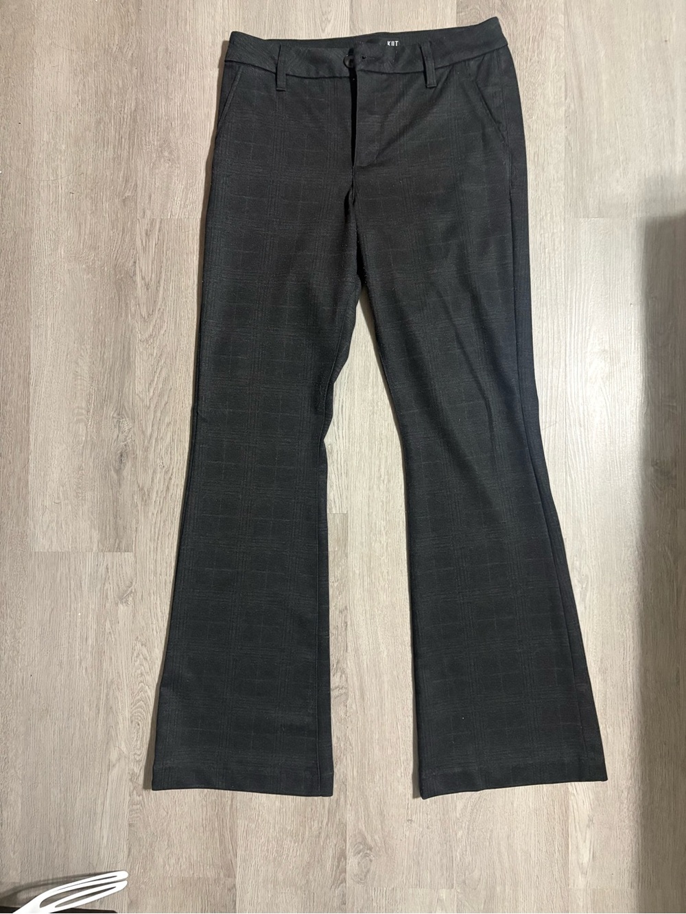 Kut from the Kloth Black Plaid Boot Cut Pants
